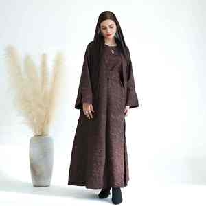 Abaya Musulmana Moderna de Primera Calidad con Frente Cerrado para Mujer, Estilo Dubái, Vestido Largo Islámico Sencillo y Modesto - Product Image 1