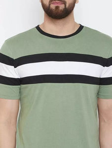 Camiseta de manga corta para hombre, cuello redondo, 100% algodón, verde/negro/blanco, personalizable, alta calidad, económica, con la mejor calidad OEM. - Product Image 5