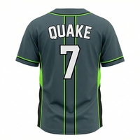 Maillot de baseball pour les matchs par temps chaud, personnalisable pour équipe, respirant, léger, avec logos et noms sublimés, vêtements de sport durables