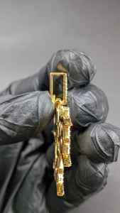 Colgante de Moissanita Personalizado con Nombre, Estilo Rapper Iced Out, Inicial Hip Hop, Plata 925, Joyería Fina, Colgantes y Dijes - Product Image 2