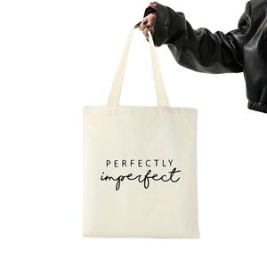 Bolso de compras de algodón con cinturón de hombro largo reutilizable con logotipo impreso personalizado, bolso de lona de gran capacidad para mujer - Product Image 1