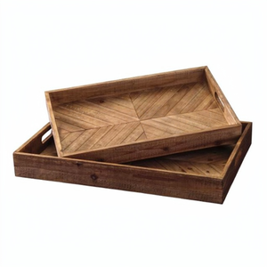 Plateau de service rectangulaire unique et créatif, écologique, de qualité alimentaire, pour les collations, les fruits, les dîners, les mariages, les hôtels - Product Image 1