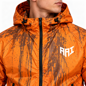 Survêtement léger pour homme en softshell, résistant à la chaleur, imperméable, réactif thermiquement, coupe-vent, avec capuche, OEM - Product Image 3