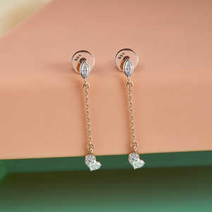 Diamond Sui Dhaaga <b>Fine</b> <b>Dangle</b> <b>Earrings</b> Elegant Drape Design for Women - Product Image 1