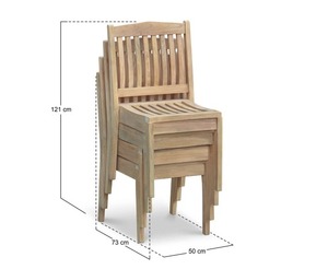Chaises de restaurant au design moderne, pour l'extérieur et la chambre, en teck de haute qualité, souples, durables, prix économique - Product Image 3