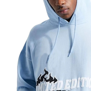 Sweat-shirts pour hommes à la mode avec impression en relief, 100% coton, décontractés, respirants, logo personnalisé, motif uni, prix abordable - Product Image 3