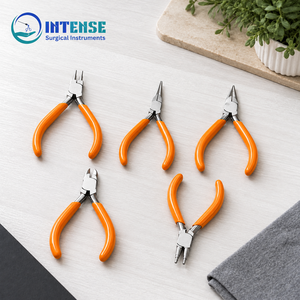 OEM 5 Piece Precision Jewelry <b>Pliers</b> <b>Set</b> Stainless Steel Mini Beading Tool Kit with PVC Handles - Product Image 1