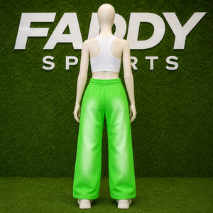 Pantalon de jogging unisexe vert premium personnalisé, coupe ample, en molleton de coton, avec cordon de serrage, style streetwear décontracté, taille oversize - Product Image 3