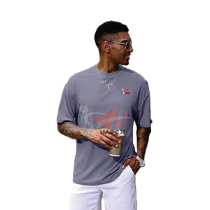 Blank Men's Regular Fit 100% Cotton T-shirts Unisex Custom <b>Logo</b> Digital Print Breathable High Quality - Product Image 1