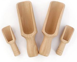 Cuillère en bois classique écologique avec manches longs et courts, capacité de 10 à 30 ml, pour café, thé, sucre et épices - Product Image 2