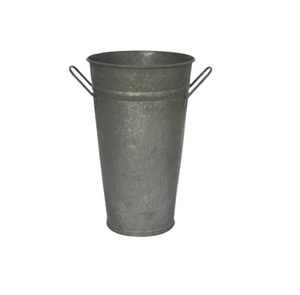 Ensemble de deux jardinières en métal zinc, jardinières galvanisées pour la maison, les hôtels et les restaurants, fournitures de jardin, pots à fleurs, utilisation en extérieur - Product Image 2