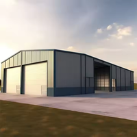 QCF181 Structure Métallique Préfabriquée à Prix Abordable et Installation Facile pour Garage de Voitures / Hangar d'Avions / Abri de Voiture Galvanisé