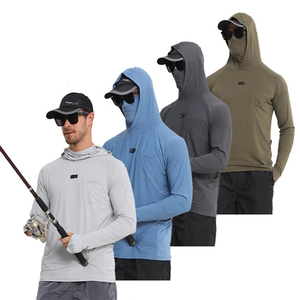 Chemise de pêche à capuche pour homme avec masque facial, haute performance, respirante, séchage rapide - Product Image 6