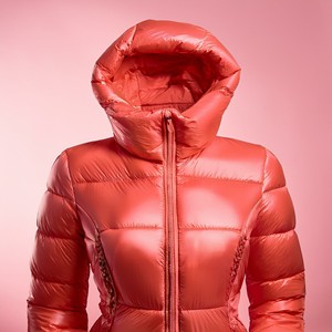 <b>Red</b> <b>Hooded</b> Stand Collar Puffer <b>Jacket</b> Windproof Filled Zipper Closure Front Casual Winter Outerwear Unisex Regular Fit Polyester - Product Image 3
