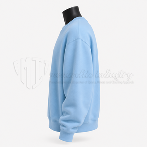 Wholesale Plain Crew Neck Sweatshirt Long Sleeve Cotton Custom Logo Oversize Embroidery Men's Sweatshirt <b>Sweater</b> - Product Image 5