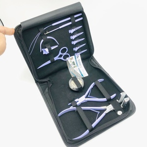 Kit de Herramientas para Extensiones de Cabello con Pinza de Presión para Extensiones de Cinta Adhesiva, Herramientas de Bucle para Extensiones de Cabello, Anillo de Separación Rápida para Cabello, Color Morado, Logotipo Personalizado - Product Image 5