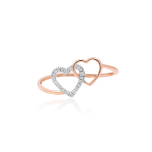 Bague en diamant naturel rond brillant de 0,08 carat, couleur H I, clarté VS SI, élégante, avec bande en or massif, bijoux de fiançailles raffinés - Product Image 2