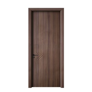 Porte intérieure moderne en MDF à grain de bois, insonorisée et résistante à l'humidité, style européen, sur mesure, avec cadre, pour écoles et hôpitaux - Product Image 3