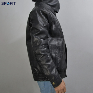 Chaqueta de Motocicleta de Cuero Genuino para Hombre de Alta Calidad, Cuello Alto, Cierre de Cremallera, Ropa Exterior de Invierno, Informal, Transpirable, OEM - Product Image 5