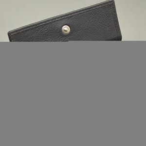 Portefeuille fin en cuir véritable unisexe, minimaliste, à fermeture pliante, de longueur courte, pour usage quotidien, noir - Product Image 2