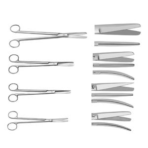 Ciseaux chirurgicaux en acier inoxydable, manuels, certifiés CE et ISO13485, instruments médicaux de classe I, qualité A+, lot de 4 ciseaux - Product Image 1