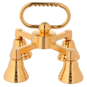 Campana Navideña Decorativa de Metal Creativa, Acabado Dorado Brillante, de Latón, con Soporte para Colgar, 4 Tonos, Estilo Tradicional, Duradera - Product Image 1