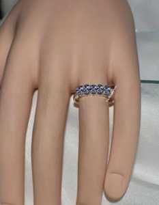 Alexandrite <b>Ring</b> Band Alexandrite Eternity Band 925 Sterling <b>Silver</b> <b>Ring</b> Half Eternity Alexandrite Band Wedding <b>Stacking</b> Band - Product Image 3