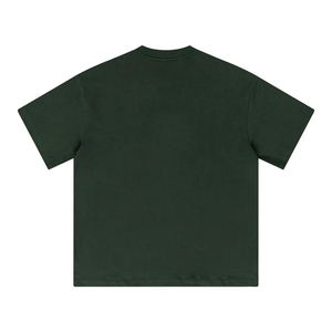 Camiseta de Manga Corta para Hombre, Color Verde Oscuro, Corte Regular, 100% Algodón Jersey, Cuello Redondo, Color Sólido, Estilo Casual - Product Image 2