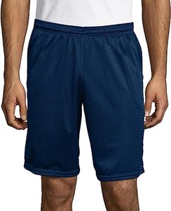 Shorts de sport pour hommes en mesh à taille élastique avec logo personnalisé, double couche, 5 pouces, pour l'été, shorts de basket en mesh - Product Image 3
