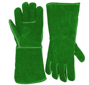 JNM SAFETY JNM-125 Gants de sécurité en cuir 11oz 40cm avec doublure en coton résistant à la chaleur, protection pour soudeur, barbecue, antidérapants, durables - Product Image 3