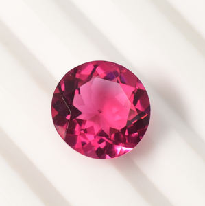 Rubellite พลอยพลอยพลอยทัวร์มาลีนแบบเจียระไนขนาด7มม. 8มม. 9มม. 10มม. พลอยอัญมณีทรงหลวมสำหรับทำเครื่องประดับ - Product Image 5