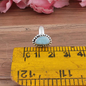 Turquesa Azul Natural Clásica al por Mayor, Engaste de Plata de Ley 925, Joyería de República Dominicana, Gema con Corte Brillante - Product Image 4