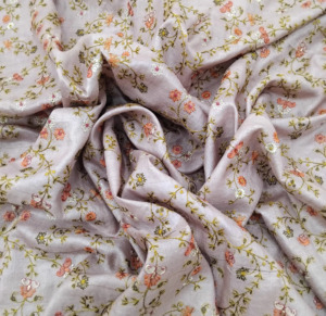 Tela de Georgette de Poliéster Bordada con Diseño Floral, Tela de Encaje Suave para Vestidos, Saris, Dupattas y Manualidades para Mujer - Product Image 1