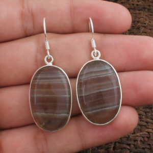 Pendientes de Fluorita Ovalada Natural al por Mayor, Pendientes de Plata de Ley 925 con Piedras Preciosas para Mujer, Joyería Fina a Precio de Fábrica - Product Image 3