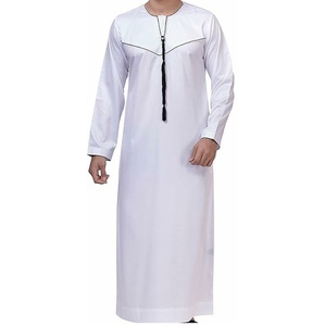 Ropa Musulmana al por Mayor para Hombre, Thobes con Bolsillo en el Pecho, Ropa de Oriente Medio, Dubai, Vestido Islámico Musulmán para Hombre, Thobes Árabes de Dubai - Product Image 5