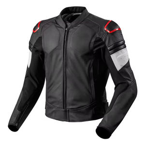 Chaqueta de Cuero para Motocicleta Personalizada OEM, Chaqueta de Motociclista con Armadura CE, Equipo de Protección para Motociclismo Deportivo - Product Image 4