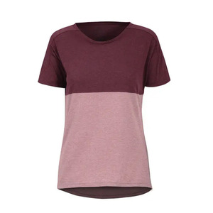 Men's Color Blocked Short Sleeve T-<b>Shirt</b> O-Neck Knitted Casual Regular Fit Solid Design - Product Image 3