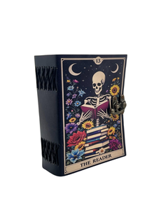 Skull Leather Grimoire Journal Handmade Gothic Vintage <b>Notebook</b> Embossed <b>Book</b> of Shadows Writing Diary Fantasy Horror Gift - Product Image 3