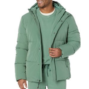 Men Winter Jacket Puffer Style Warm <b>Bubble</b> <b>Coat</b> Hooded Lightweight Waterproof Outdoor Casual Wear OEM - Product Image 4