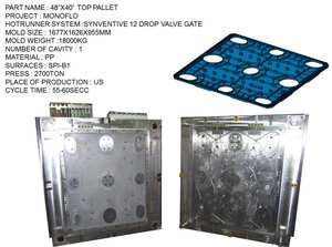 Molde de Inyección de Plástico para Paletas de Plástico para el Hogar, Modelo de 45"X48" - Product Image 6