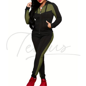 Nuevo Diseño Conjuntos Deportivos de Invierno para Mujer 100% Algodón Color Sólido Estampado Tallas Grandes Conjuntos Transpirables de Secado Rápido en Venta - Product Image 2