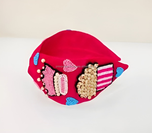 Nouveau Bandeau Tissé Perlé Tendance 2025 pour Femmes et Enfants – Accessoire Cheveux Style Américain - Product Image 2