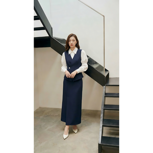 Vestido de Oficina para Mujer, 100% Algodón, Midi, Manga Larga, Elegante, Casual, Ecológico, Buen Precio - Product Image 1
