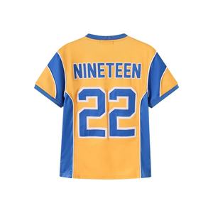SGRho <b>Black</b> Gold Football Jersey Short Sleeve Number 22 Graphic Sports Team Uniform Custom American Football Training <b>Shirt</b> - Product Image 2