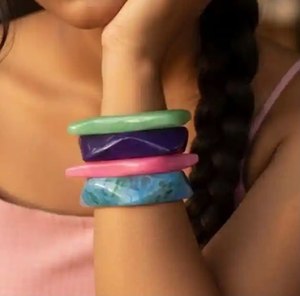 Cute Colorful Resin <b>Bangle</b> <b>Bracelets</b> for Women Fashion Jewelry Stackable <b>Bangles</b> Multicolor Acrylic Lucite Arm Candy Girls Gifts - Product Image 1