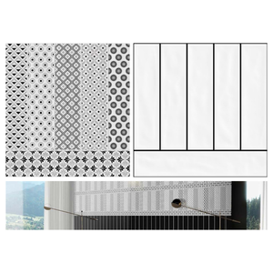Azulejo de Porcelana Moderno con Textura Tallada 300x300, Azulejos de Cerámica Esmaltados de Lujo para Revestimiento de Paredes Interiores de Edificios Comerciales - Product Image 2