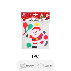 Pegatinas Navideñas para Ventanas, 12 Hojas, Diseños de Gel Adhesivo, Papá Noel, Muñeco de Nieve, Copos de Nieve, Renos, para Ventanas y Espejos - Product Image 5