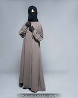 Robe longue à manches élastiques à boutons pression, taille naturelle, silhouette droite, grande taille, sur mesure, abaya musulmane pour femmes, directement de l'usine