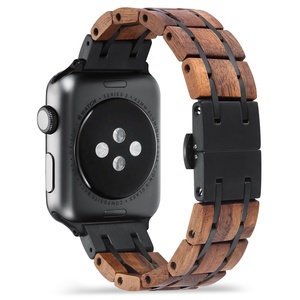 Correa de Madera de Nogal y Acero Inoxidable para <span class=keywords><strong>Apple</strong></span> <span class=keywords><strong>Watch</strong></span> Series Ultra3 1-11 38/<span class=keywords><strong>40</strong></span>/41/42/44/45/46/49mm - Product Image 5