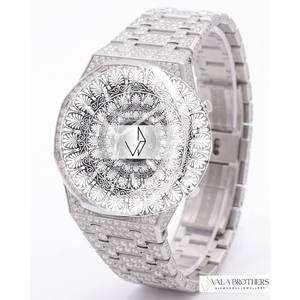 นาฬิกา Audemars Piguet รุ่นหรูหรา โรเล็กซ์ ควอตซ์ อัลลอยด์ ประดับเพชรโมอิสซาไนต์ สไตล์ฮิปฮอป วินเทจ แฟชั่น สำหรับผู้ชายและผู้หญิง กระจกพรีเมียม - Product Image 5